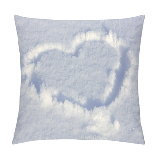 Personality  Heart Signed In The Snow Pillow Covers