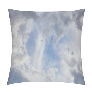 Personality  Blue Sky Background With Grey Clouds  Pillow Covers