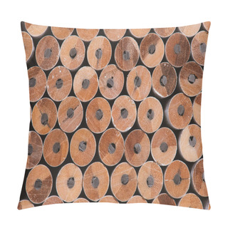 Personality  Full Frame Image Of Pile Of Graphite Pencils Background  Pillow Covers