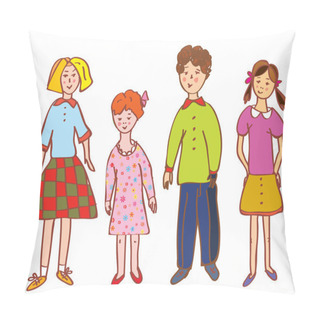 Personality  Funny Children Group Cartoon Pillow Covers
