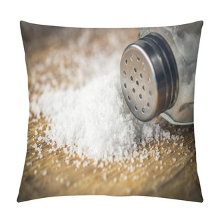 Personality  Little Heap Of Salt On Wooden Background Pillow Covers