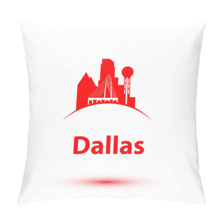 Personality  Dallas USA Detailed Silhouette Pillow Covers
