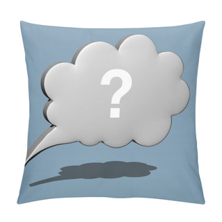 Personality  Speach Bubble On Blue Question Pillow Covers