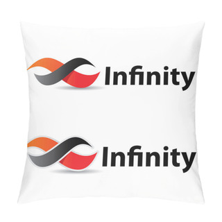 Personality  Vector Limitless Symbol Icon On White Background Pillow Covers