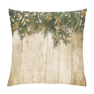 Personality  Christmas Border With Vintage Decoration Pillow Covers