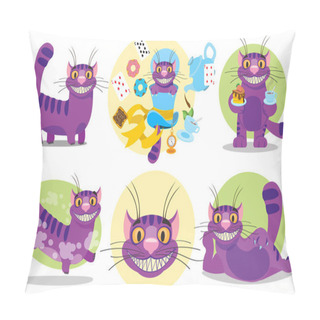 Personality  Purple Cheshire Cats Pillow Covers