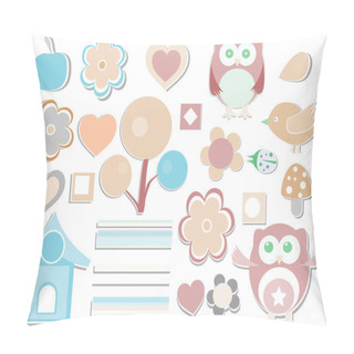 Personality  Set - Owls, Birds, Flowers, Butterflies, Ladybugs, Hearts, Etc. Pillow Covers