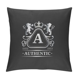 Personality  Monogram Logo Template. Pillow Covers
