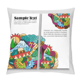 Personality  Templates With Original Drawing Doodle Pattern  Pillow Covers