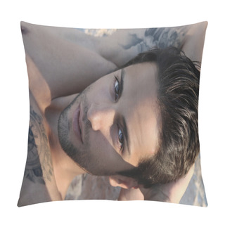 Personality  Portrait Of A Handsome Man Pillow Covers