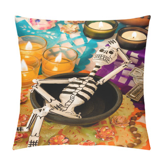 Personality  Mexican Day Of The Dead Offering (Dia De Muertos) Pillow Covers