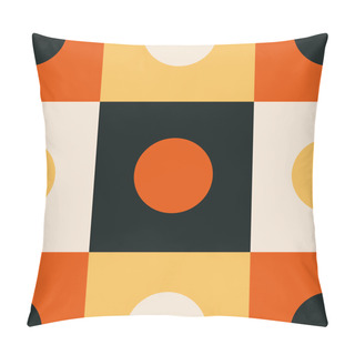 Personality  Trendy Minimalist Seamless Pattern With Abstract Creative Geometric Composition Pillow Covers