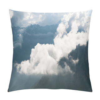 Personality  Mountain Peak Shrouded In Clouds Pillow Covers