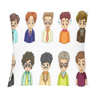 Personality  Different Faces Of Businessmen Pillow Covers
