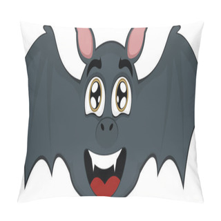 Personality  Vector Illustration Of A Bat Cartoon Pillow Covers