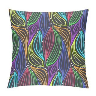 Personality  Abstract Color Pattern With Magic Leaves And Drops Pillow Covers