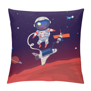 Personality  Astronaut In Outer Space Pillow Covers