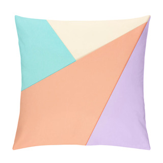 Personality  Geometric Modern Yellow, Blue, Purple And Orange Abstract Background With Copy Space Pillow Covers