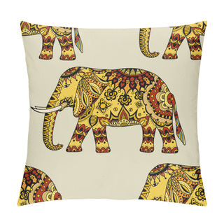 Personality  Hand Drawn Ethnic Elephant Pillow Covers