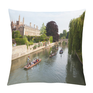 Personality  Punts On The River Cam In Cambridge, UK Pillow Covers