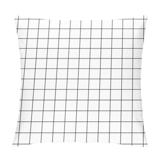 Personality  Seamless Black And White Cell Grid Striped Isolated On White Background Pillow Covers