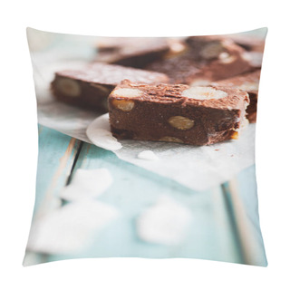 Personality  Chocolate Fudge With Nuts Pillow Covers