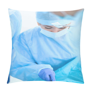 Personality  Surgery Team In The Operating Room Pillow Covers