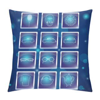 Personality  Different Web Elements: Sports, Auto, Glasses, Kettle Pillow Covers