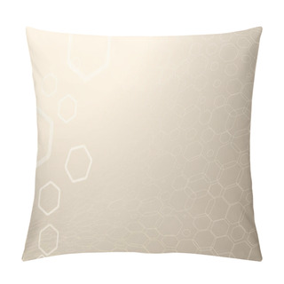 Personality  Abstract Brown Background With Hexagon Shapes And Distorted Mesh. Pillow Covers