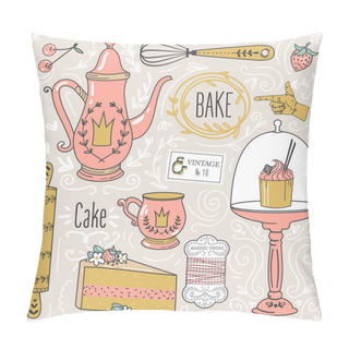 Personality  Teatime  Decorative Design Elements. Pillow Covers