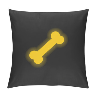 Personality  Bone Yellow Glowing Neon Icon Pillow Covers