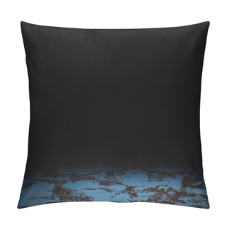 Personality  Dark Blue Grungy Background On Black Pillow Covers
