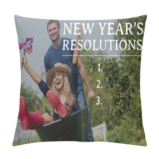 Personality  New Year Resolutions Against Couple Pillow Covers