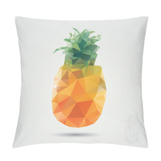 Personality  Geometric Polygonal Fruit, Triangles, Pineapple, Vector Illustration Pillow Covers