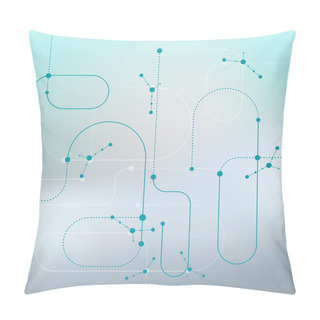 Personality  Abstract Background With Curved Lines, Dotted Lines  Dots. Pillow Covers