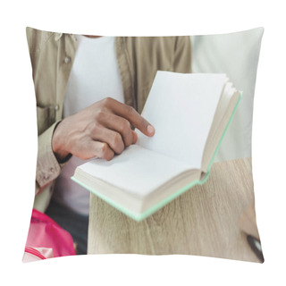 Personality  Man Pointing At Open Book Page Pillow Covers