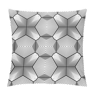 Personality  Design Seamless Monochrome Geometric Pattern Pillow Covers