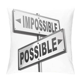 Personality  Possible Or Impossible Arrow Sign Pillow Covers