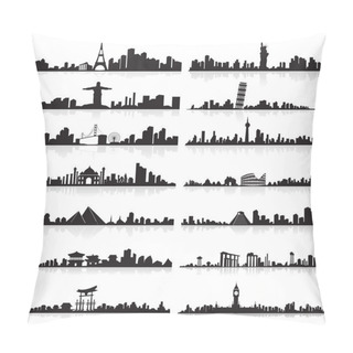 Personality  Skyline Of Famous City Pillow Covers