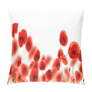Personality  Poppy Field Pillow Covers