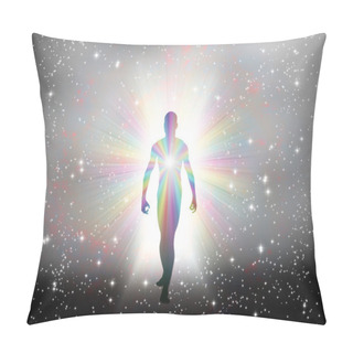 Personality  Man In Rainbow Light And Stars Pillow Covers
