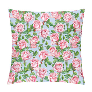 Personality  Watercolor Pink Rose Flowers Repeated Pattern  Pillow Covers