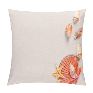 Personality  Background For A Card With A Sea Beach Theme Pillow Covers