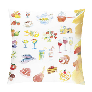 Personality  Watercolor Hand Drawn Illustration Pillow Covers