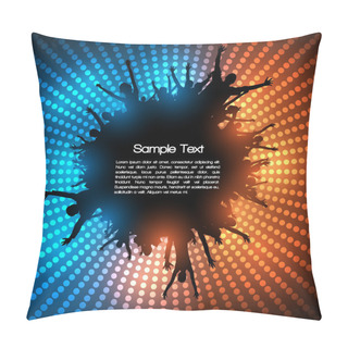 Personality  EPS10 Party Vector Background - Dancing Young Pillow Covers