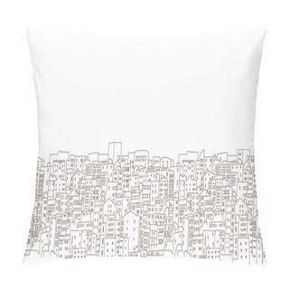 Personality  Abstract Cityscape Background, Seamless Pattern For Your Design Pillow Covers