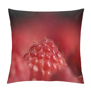 Personality  Close Up View Of Delicious Fresh Ripe Raspberry Pillow Covers
