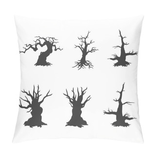 Personality  Spooky Tree Silhouette, Halloween Tree Silhouette, Dead Tree Silhouette, Spooky Tree Silhouette, Tree SVG, Spooky Vector Illustration Pillow Covers