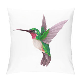 Personality  Hummingbirds Isolated. Trendy Vector Print Pillow Covers