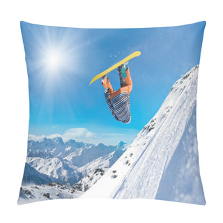 Personality  Extreme Snowboarding Man Pillow Covers